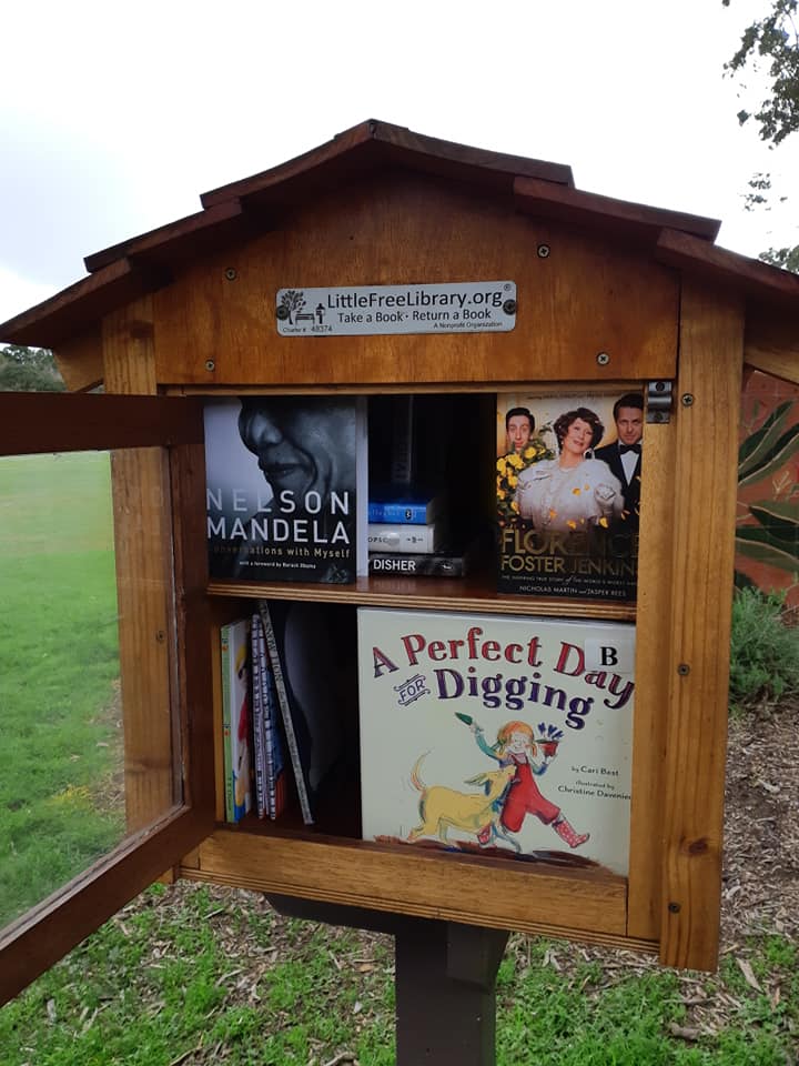 Little Free Library - on edge of oval